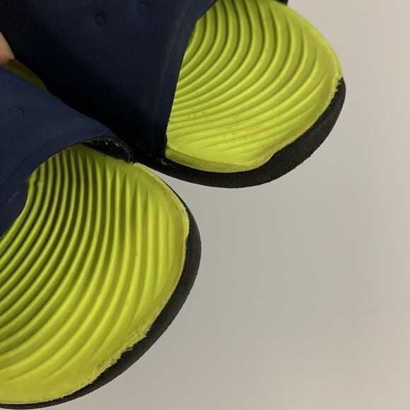 Nike Sunray Adjust 5 Midnight Infant Sandals Navy And Lemon Venom size 6C - Picture 5 of 8